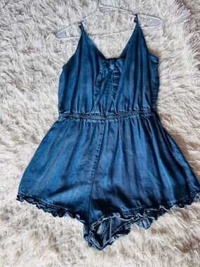 Mossimo Supply Co. Denim-Blue Casual Top